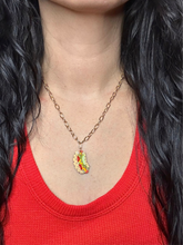 Load image into Gallery viewer, Gold Chicago Dog Charm Necklace