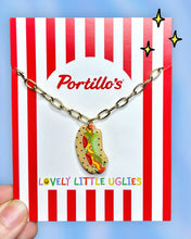 Load image into Gallery viewer, Portillo’s x Lovely Little Uglies Chicago-Dog Charm Necklace Pre-Sale
