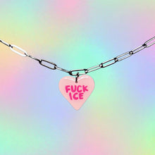 Load image into Gallery viewer, FUCK ICE- SILVER  NECKLACE
