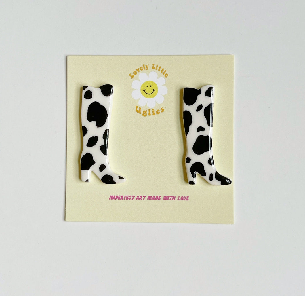 COW PRINT GO-GO BOOTS