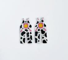 Load image into Gallery viewer, COW PRINT OVERALLS
